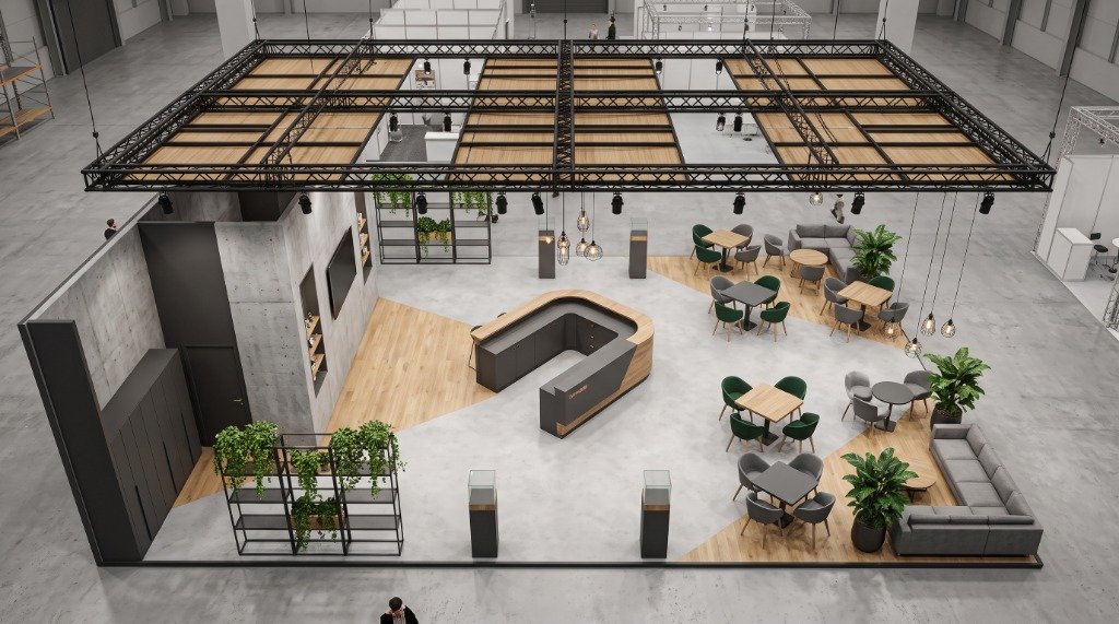 FAVORİ FUAR architectural bird's-eye booth layout