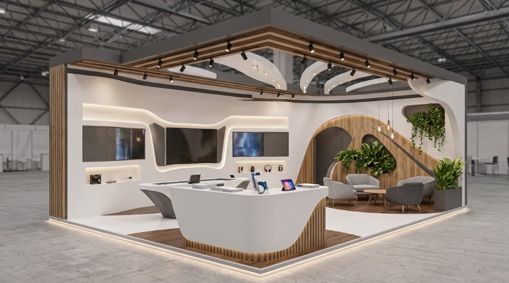 FAVORİ FUAR modern curved organic booth design